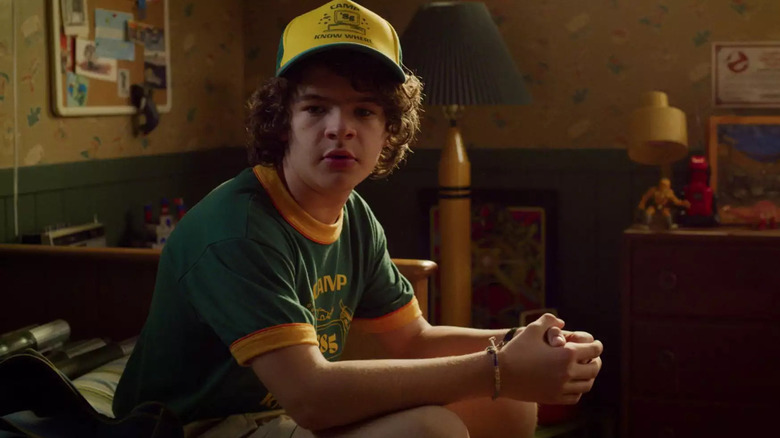 Gaten Matarazzo as Dustin in "Stranger Things" computer camp shirt