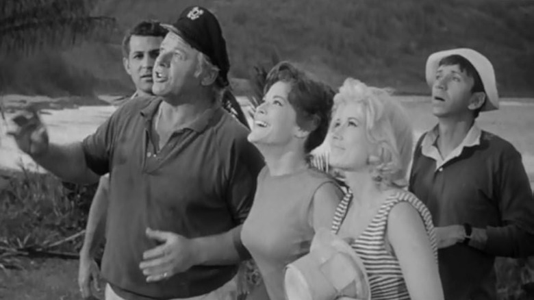 The professor, Bunny, Ginger, the Skipper, and Gilligan in the original Gilligan's Island pilot.
