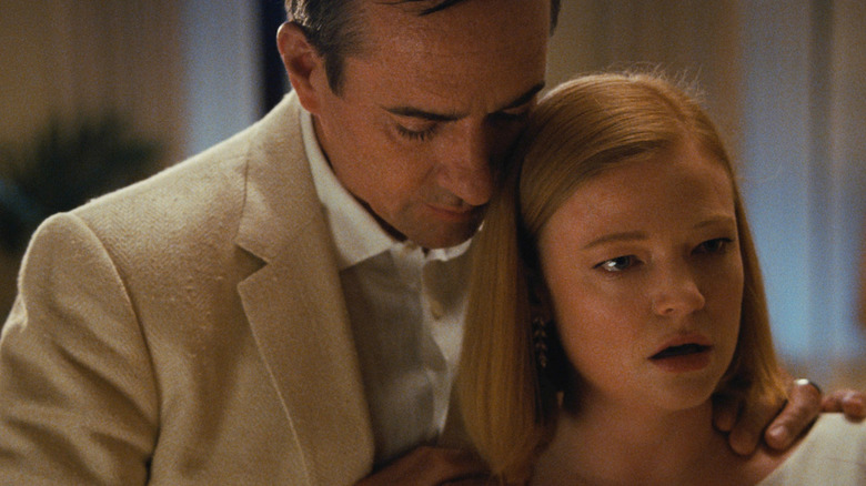 Matthew Macfadyen as Tom Wambsgans and Sarah Snook as Shiv Roy in Succession