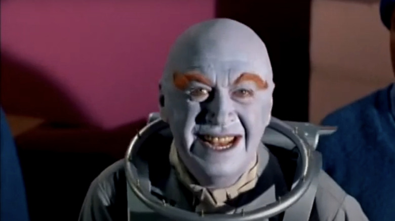 George Sanders' Mr. Freeze smiles in the Batman TV series