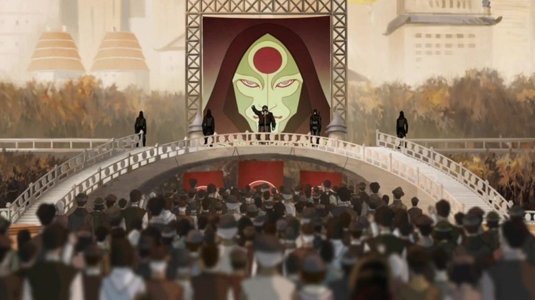 Equalist rally in The Legend of Korra