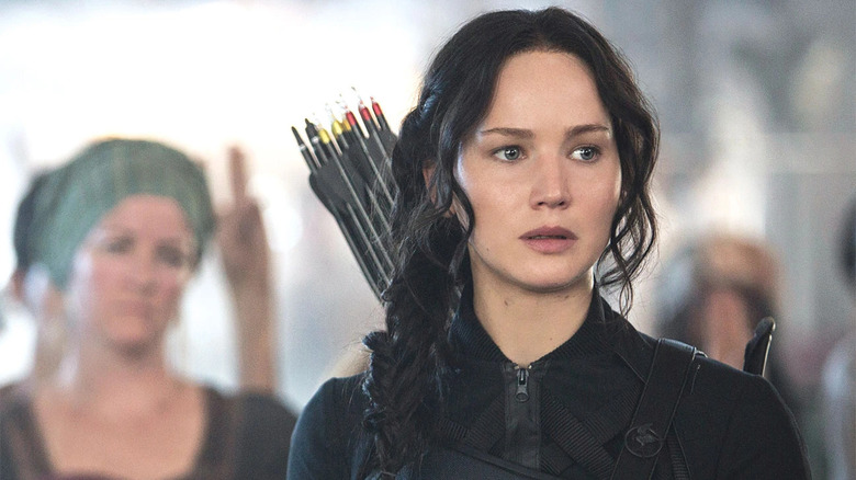Katniss in The Hunger Games: Mockingjay: Part 1