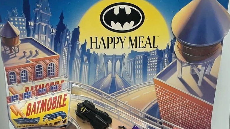 An advertisement for Batman Returns toys at McDonald's.