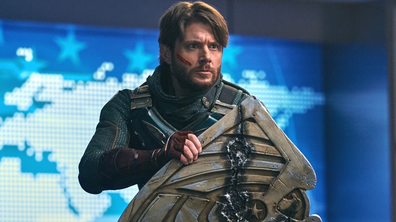 Soldier Boy defends himself with a shield in season 3 of The Boys