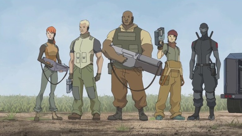 GI Joe Renegades group line up Scarlett Duke Roadblock Tunnel Rat Snake Eyes