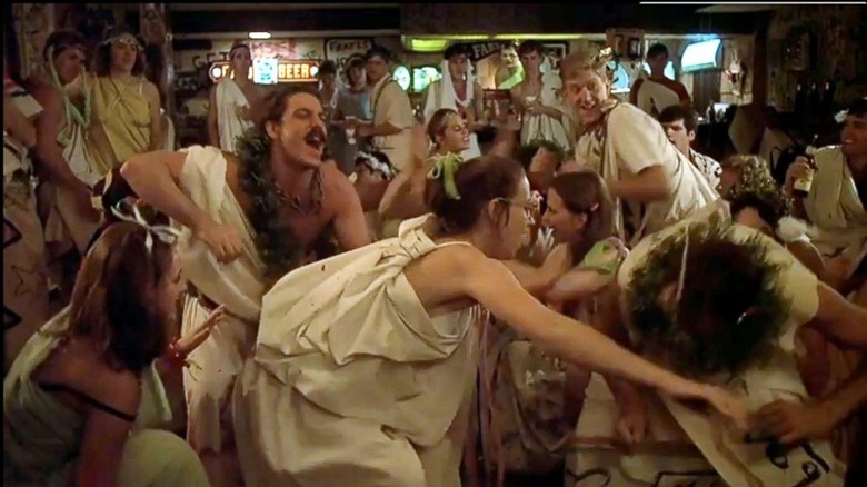 The Delta House toga party in Animal House