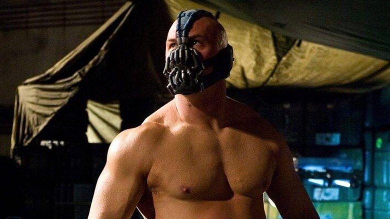 Shirtless Bane with mask