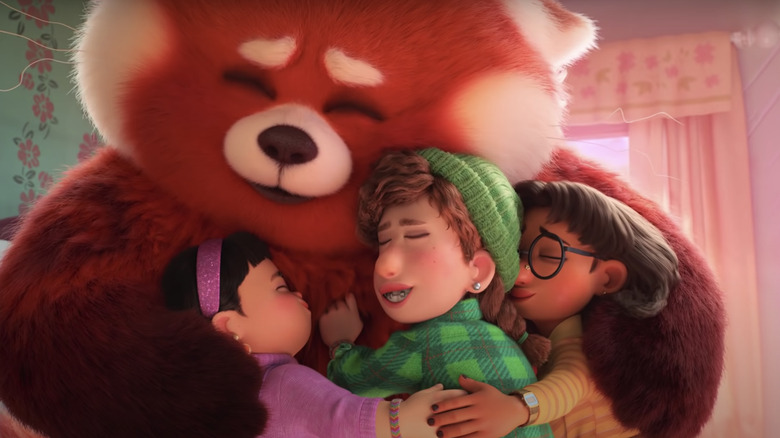 Turning Red group hug