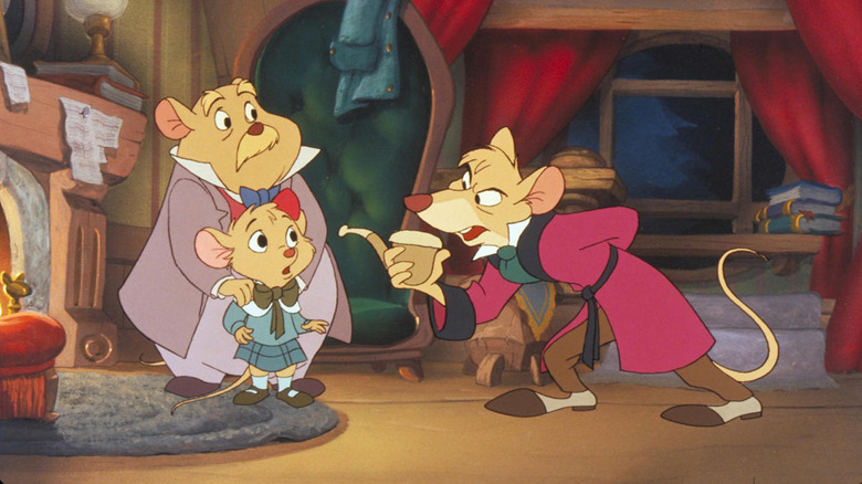 Basil Dawson and Olivia in The Great Mouse Detective
