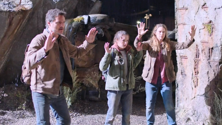 Joel, Ellie, and Tess in The Last of Us