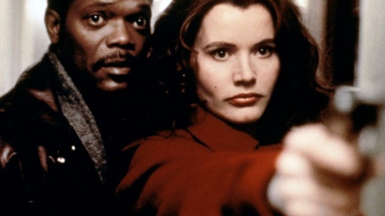 Samuel L. Jackson and Geena Davis in The Long Kiss Goodnight