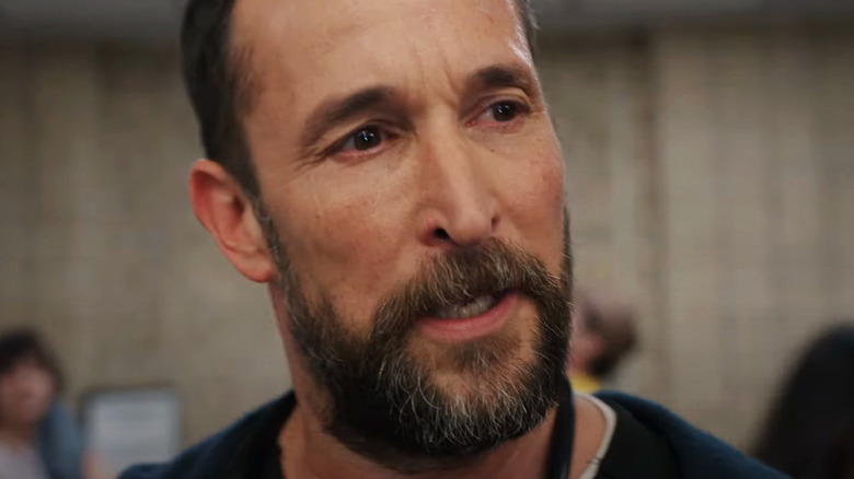 Noah Wyle as Dr Michael Robinavitch is seen in closeup in The Pitt