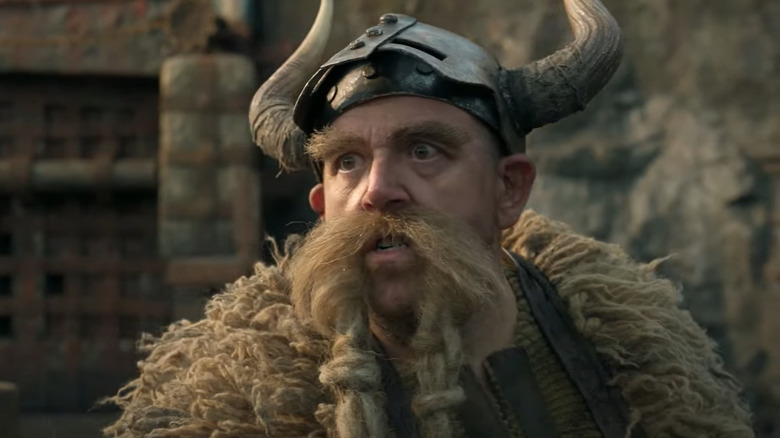 Gobber the Belch looking alarmed in How to Train Your Dragon