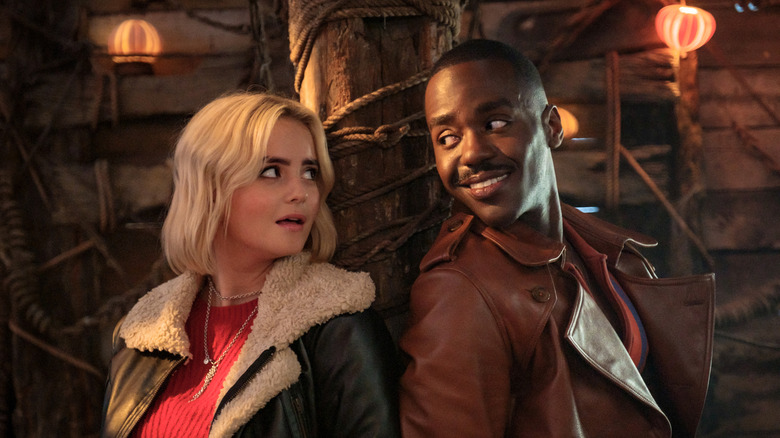 Millie Gibson's Ruby Sunday and Ncuti Gatwa's Fifteenth Doctor tied up on Doctor Who