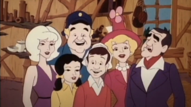 The castaways are seen looking into the camera in The New Adventures of Gilligan