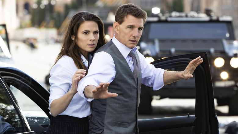Mission Impossible Dead Reckoning Tom Cruise and Hayley Atwell 