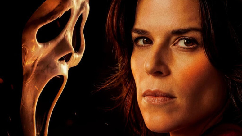 Scream 7 poster featuring Ghostface and Sidney Prescott (Neve Campbell)