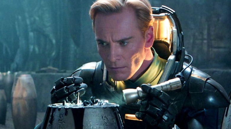 David inspects alien goo