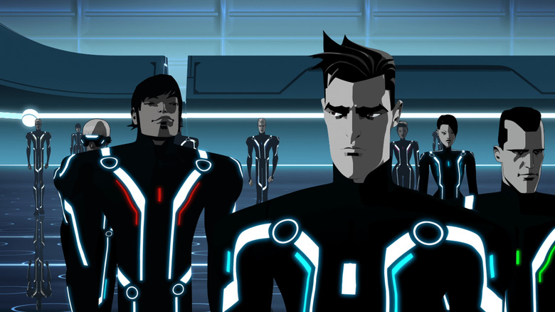 Several programs standing around in Tron: Uprising