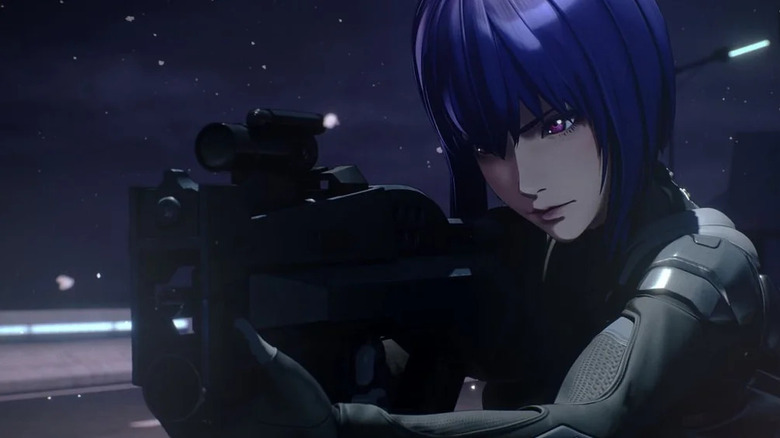 Makoto shoots a big-ass gun in Ghost in the Shell 2045_SAC