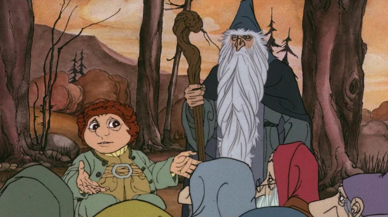 Bilbo, Gandalf en de dwergen in The Hobbit