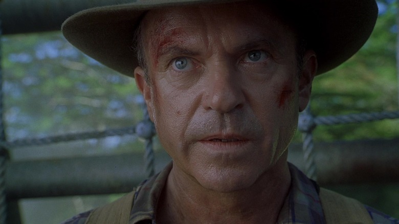 A close-up of Alan Grant in Jurassic Park III