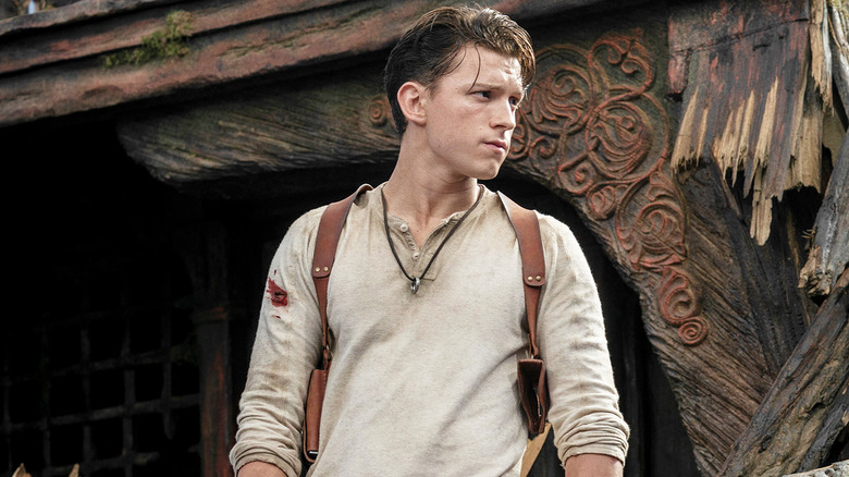 Tom Holland posing in Uncharted