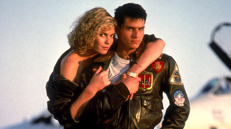 Kelly McGillis and Tom Cruise in "Top Gun."