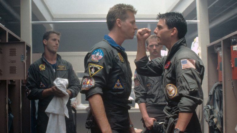 Val Kilmer and Tom Cruise in "Top Gun."