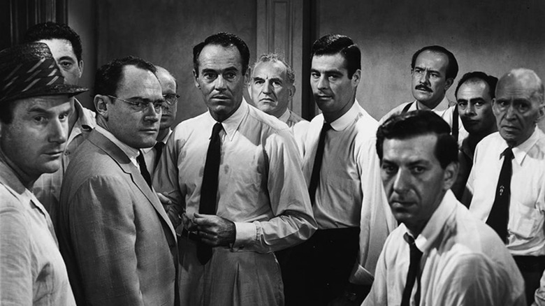 Henry Fonda, Martin Balsam, Jack Klugman, Lee J. Cobb, Ed Begley, Edward Binns, John Fiedler, E.G. Marshall, Joseph Sweeney, George Voskovec, Jack Warden and Robert Webber in 12 Angry Men