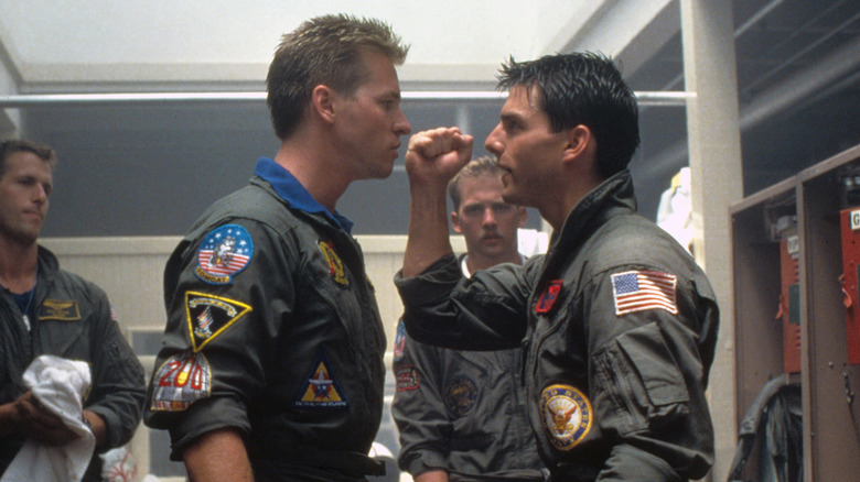 Val Kilmer and Tom Cruise in Top Gun