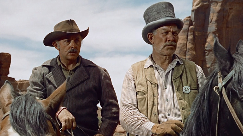 Ward Bond on horseback in The Searchers