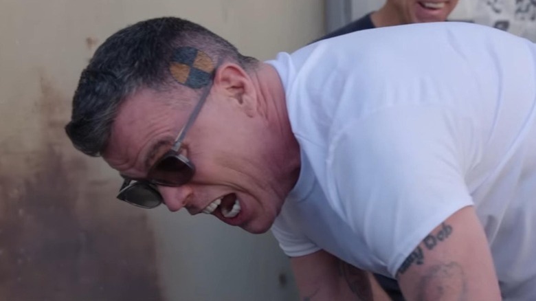 Steve-O receives a prostate exam from Larry the Robot