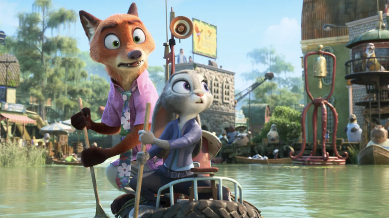 Zootopia 2 - Nick Wilde and Judy Hopps canoeing down river