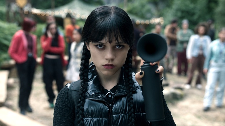 Jenna Ortega as Wednesday seems done with social events in Wednesday season 2
