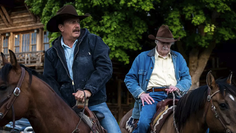 Kevin Costner and Dabney Coleman in Yellowstone