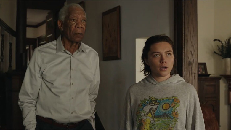 Morgan Freeman and Florence Pugh in A Good Person