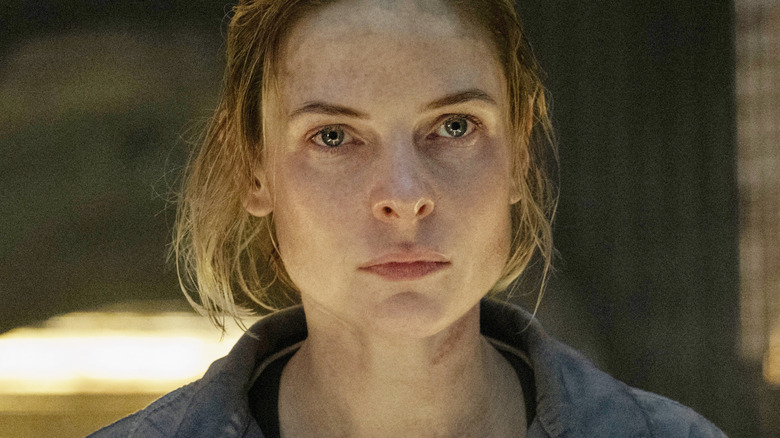 Rebecca Ferguson as Juliette Nichols looking serious in Silo