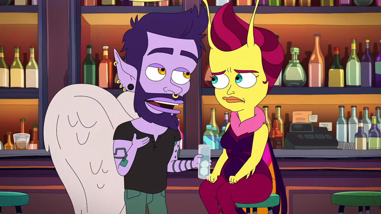 Dante the Addiction Angel talking to Emmy the Lovebug in Human Resources