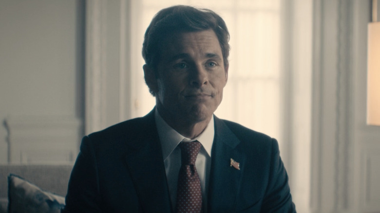 James Marsden's Cal Bradford sits in his office in Paradise