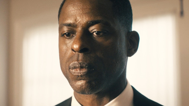 Sterling K. Brown's Xavier Collins is seen looking worried in closeup in Paradise