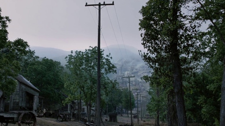 View of the desolate District 12 landscape