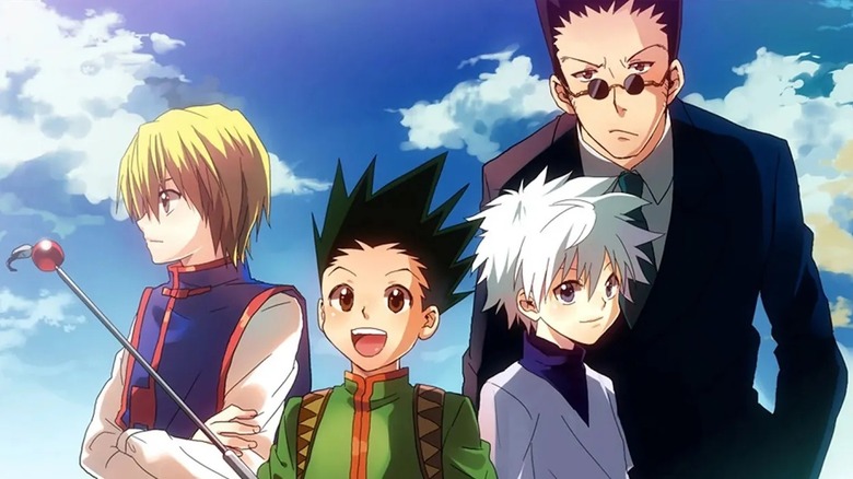 Kurapika looks satisfied by the way Leorio looks. I also look like