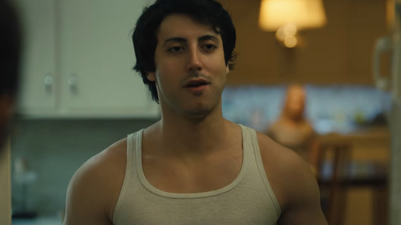 Sylvester Stallone casually greets his guests in I Play Rocky