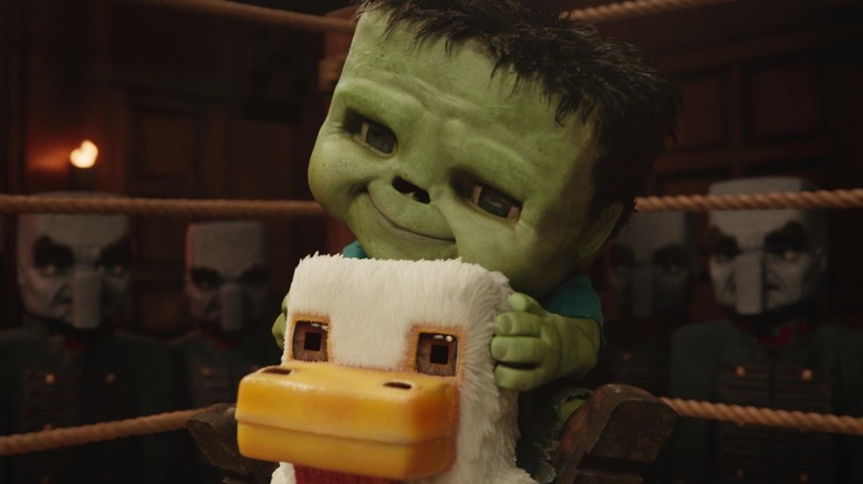 The Chicken Jokey in the ring in A Minecraft Movie