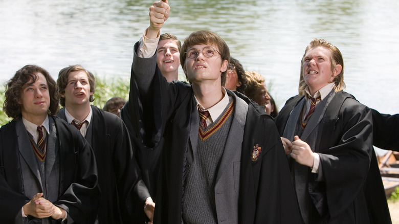 Sirius James en Peter in flashback in Harry Potter en de Orde van de Feniks