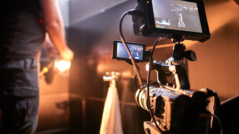 Camera on film set