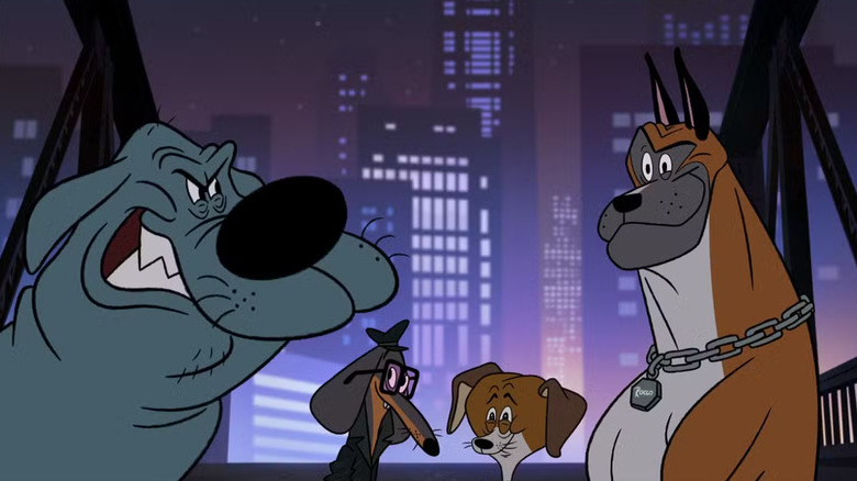 Bull (Adam DeVine), Fetch (Fred Armisen), Lucky (Bobby Moynihan) and Rocco (Idris Elba) hatch a plan in Fixed.