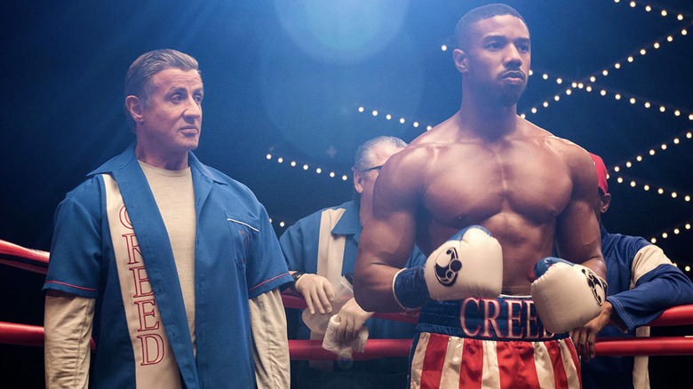 Sylvester Stallone and Michael B Jordan in Creed II
