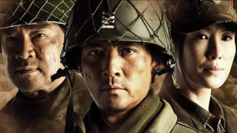 The main cast of Legend of the Patriots on the show's poster